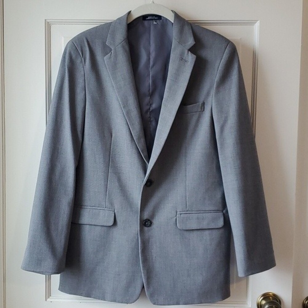CHAPS GRAY BIG BOYS BLAZER SUIT JACKET SIZE 18 (BOYS XL)